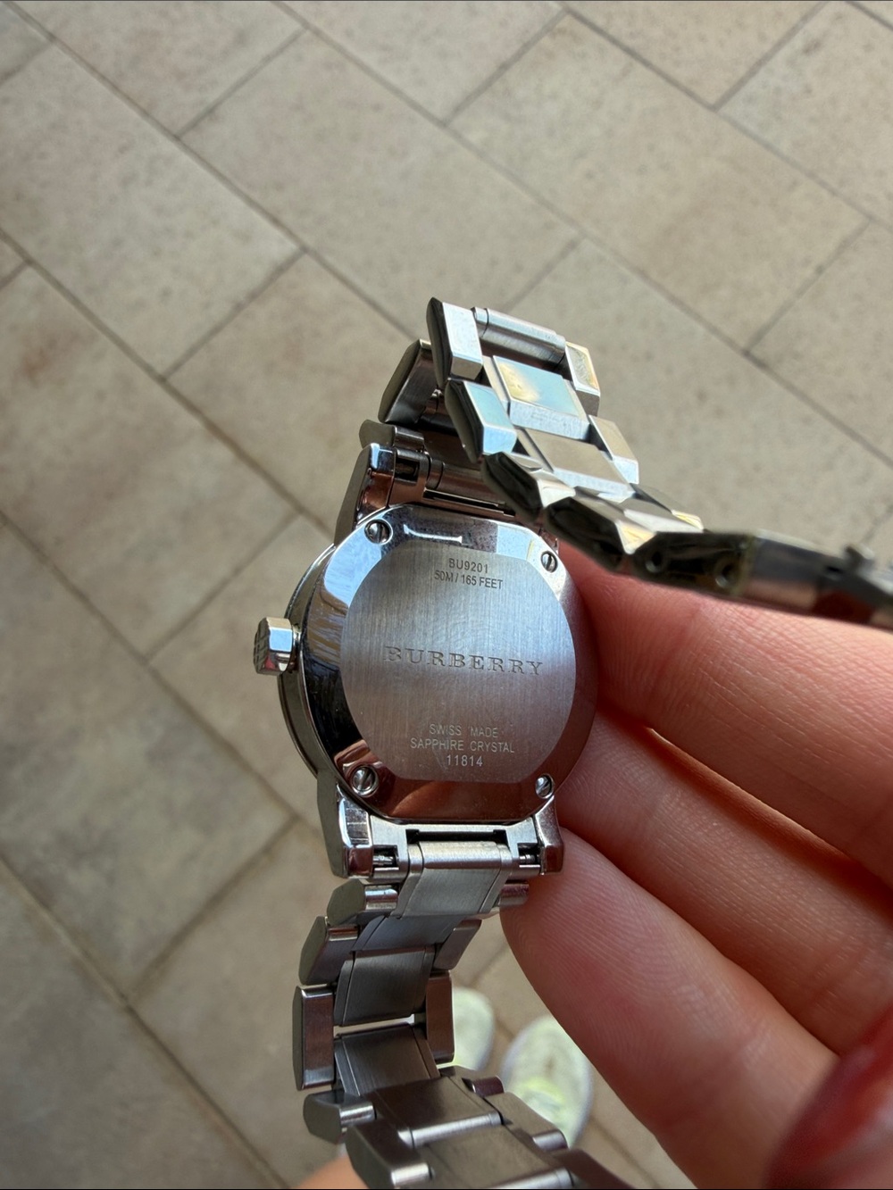 Burberry Silver Stainless Steel Watch with black Dial - Picture 7 of 8